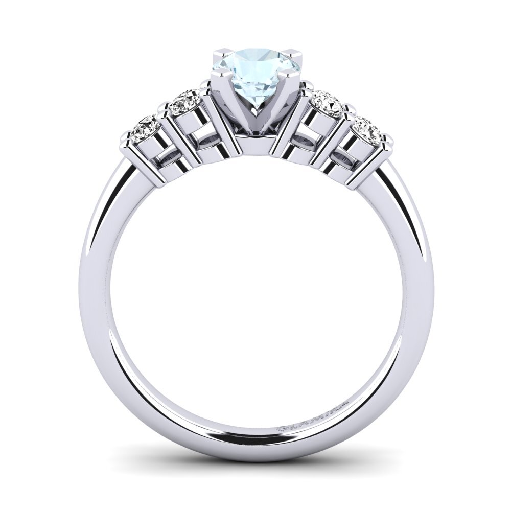 海藍寶石 訂婚戒指 Fonda 0.5 crt