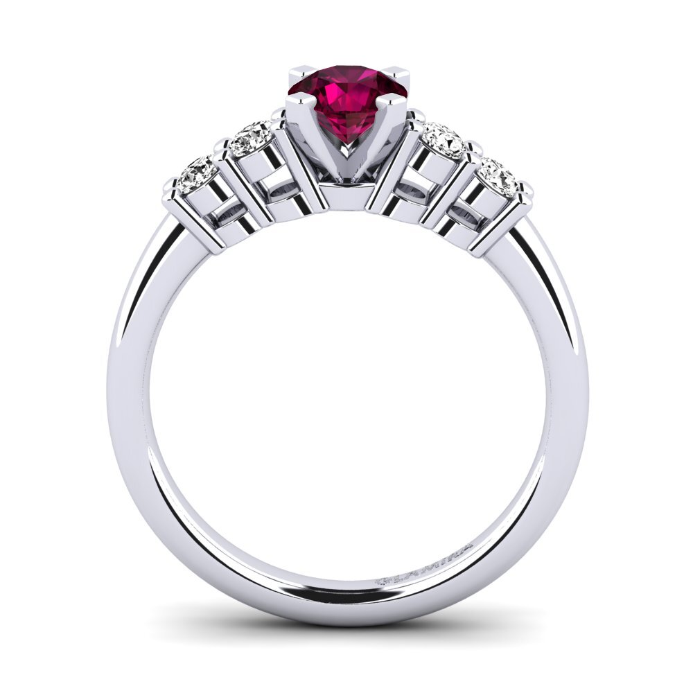 Granate Rhodolite Anillo de compromiso Fonda 0.5 crt