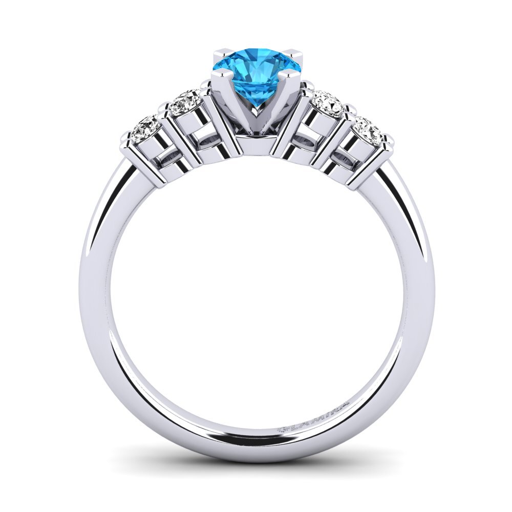 Blue Topaz Engagement Ring Fonda 0.5 crt