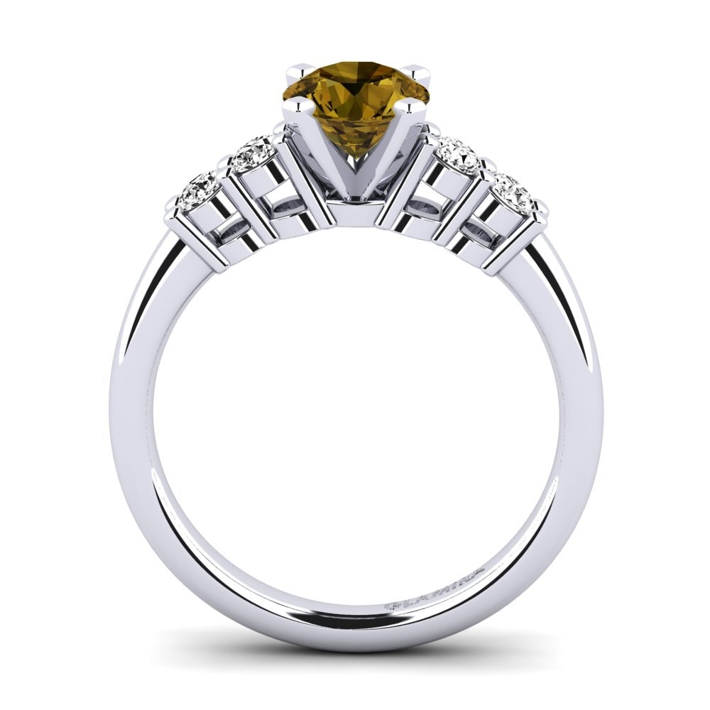 Brown Zircon Engagement Ring Fonda 0.8 crt