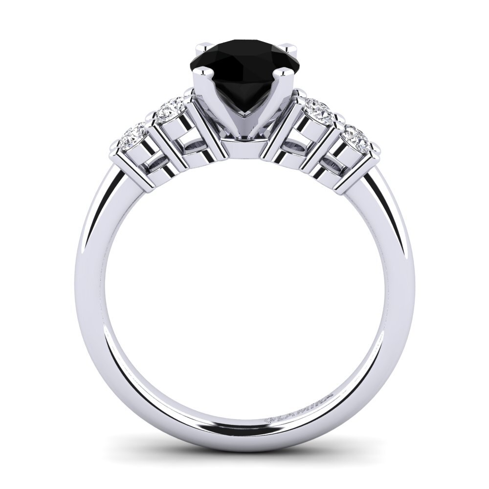 Black Onyx Engagement Ring Fonda 1.0 crt
