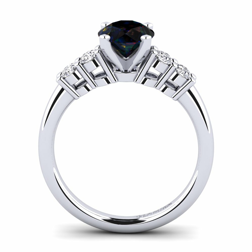 Black Opal Engagement Ring Fonda 1.0 crt