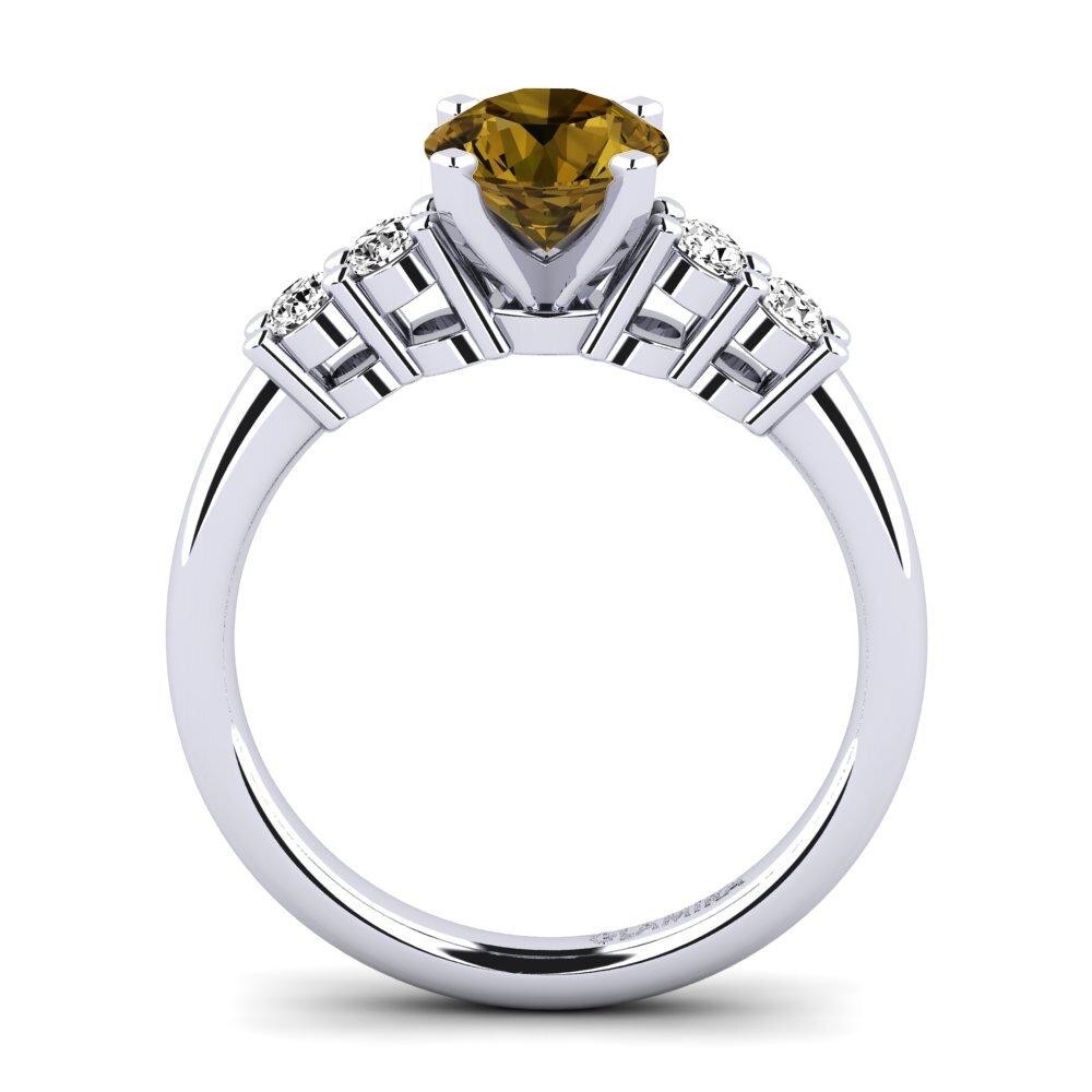 Brown Zircon Engagement Ring Fonda 1.0 crt