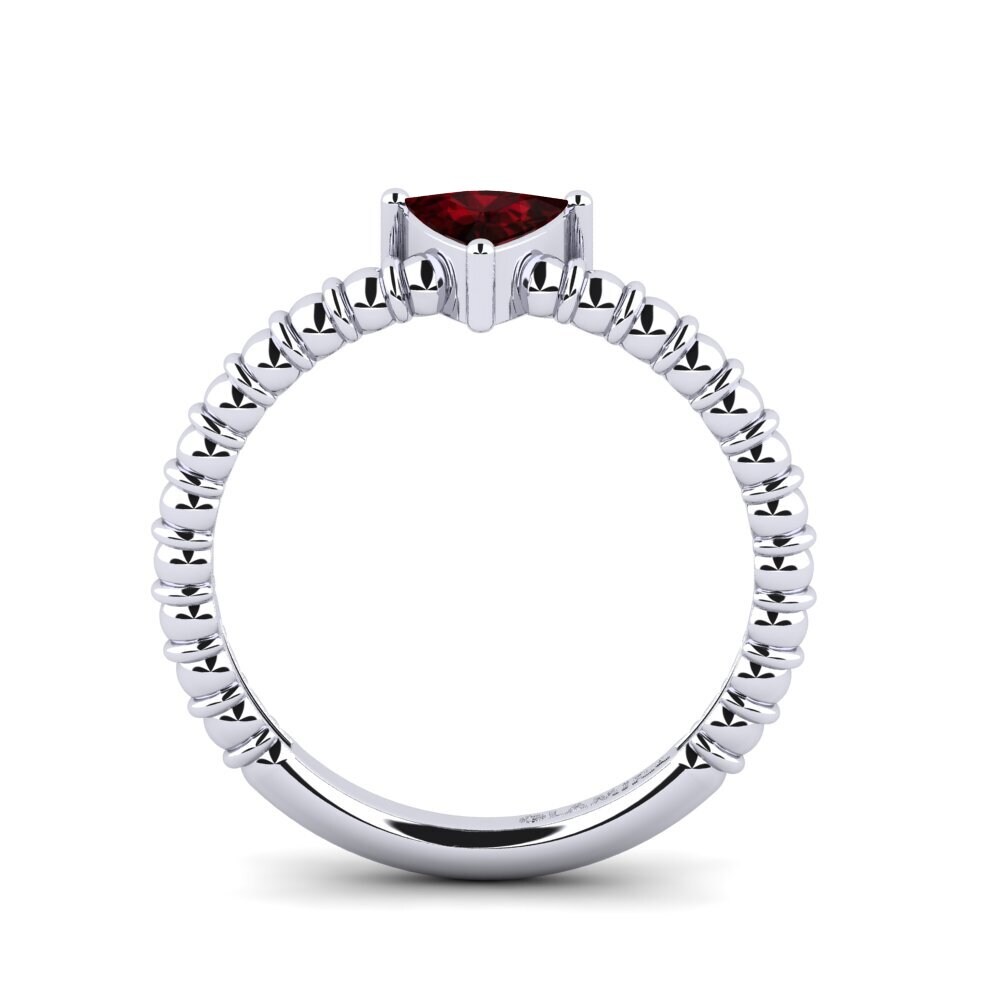 Trillion Garnet Engagement Ring Foolery