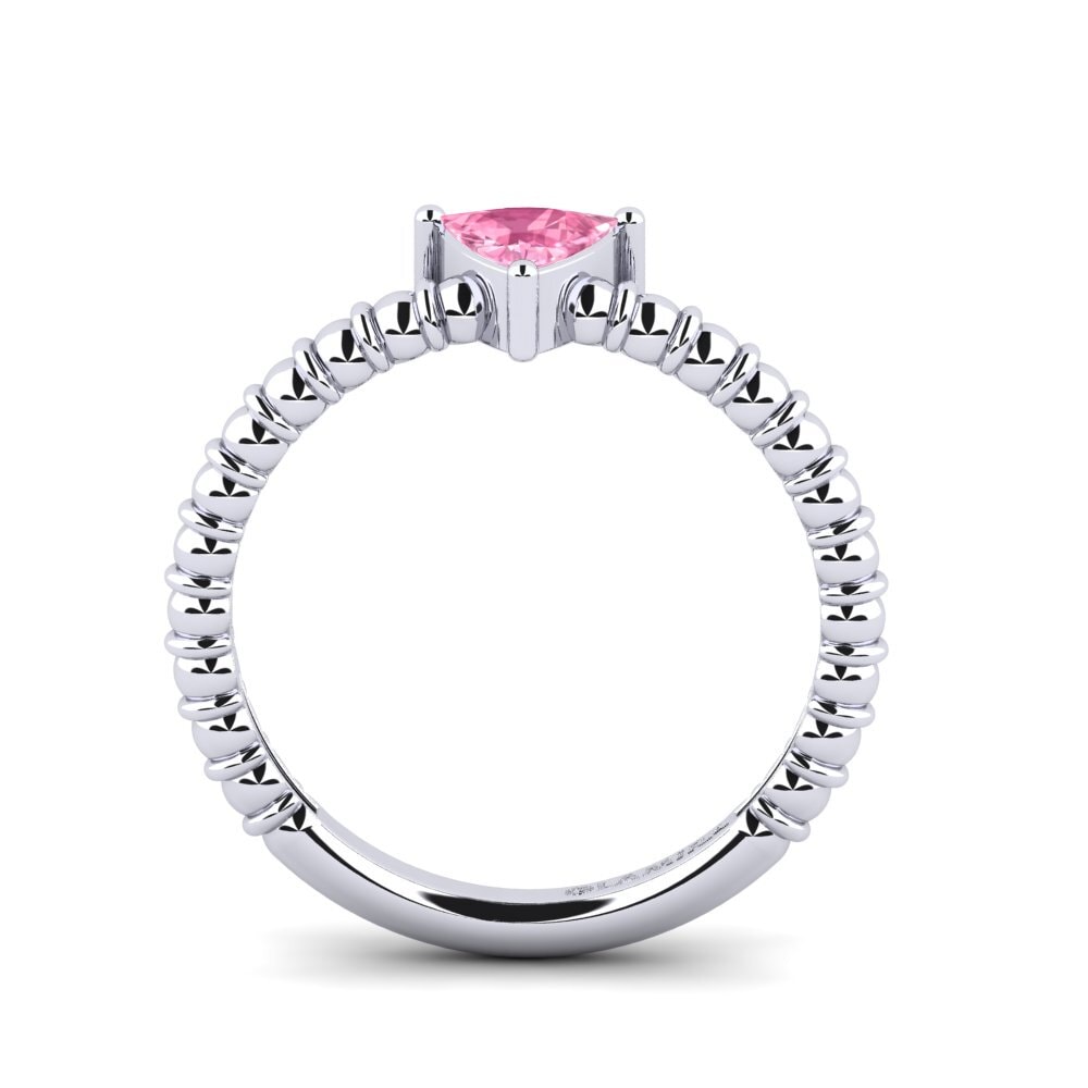 Trillion Pink Sapphire Engagement Ring Foolery