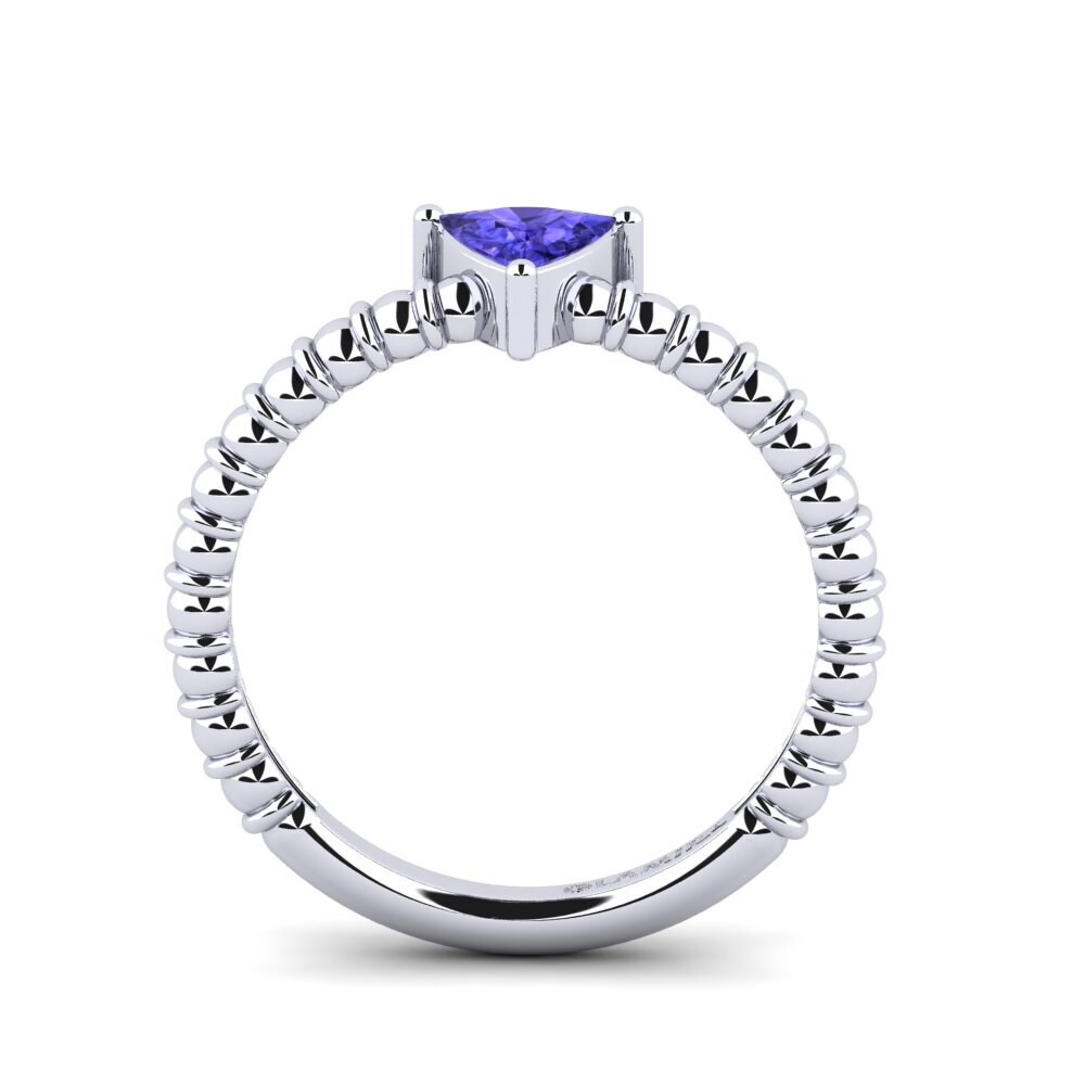 Trillion Tanzanite Engagement Ring Foolery