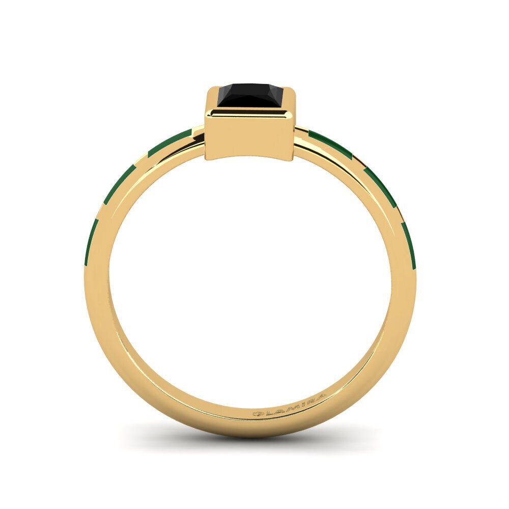 Schwarzer Onyx Verlobungsring Forcomiced
