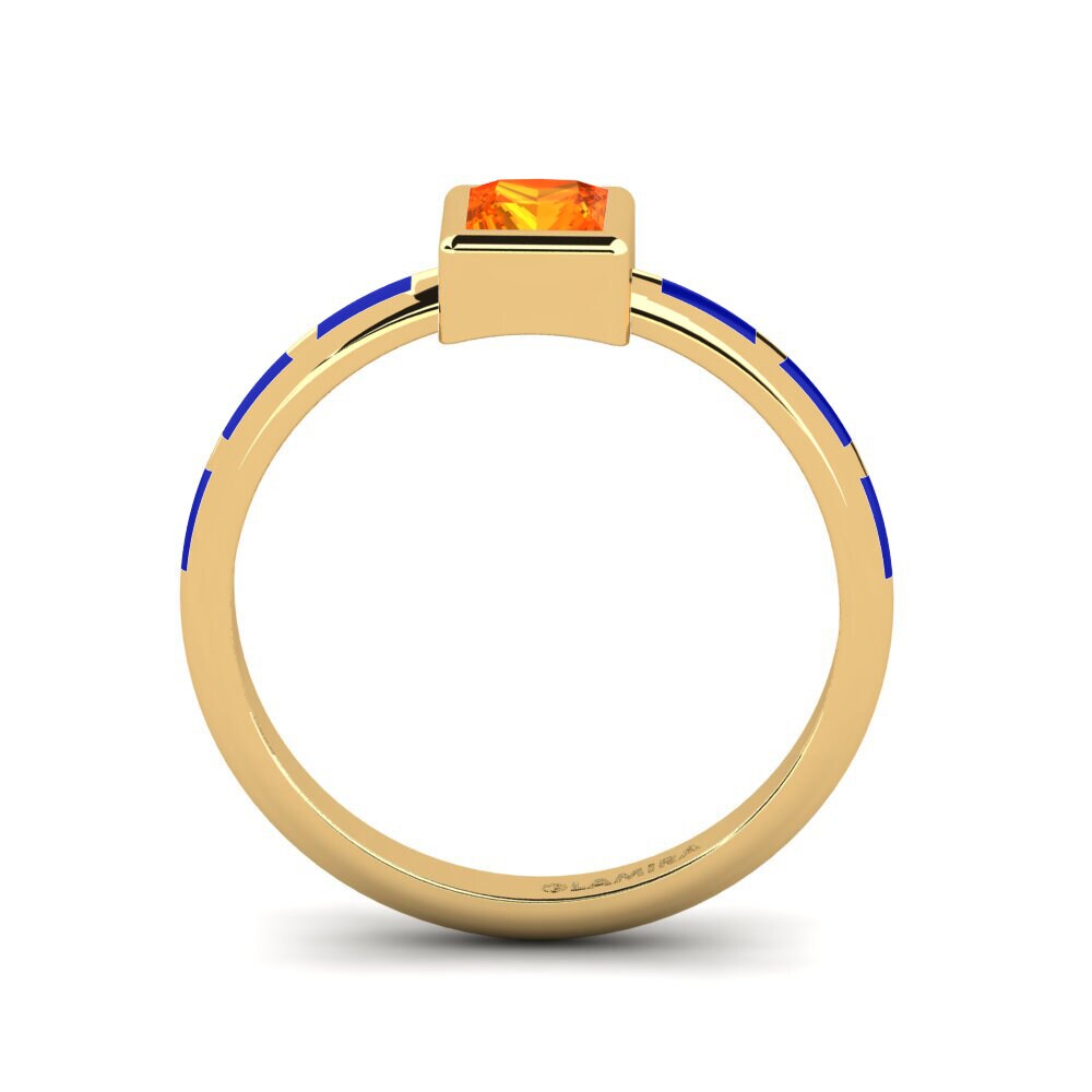 Saphir orange Bague de fiançailles Forcomiced