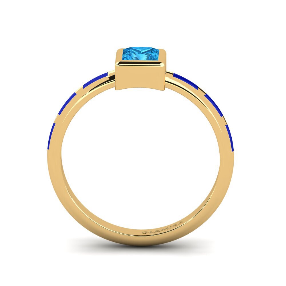 Blauer Topas Verlobungsring Forcomiced