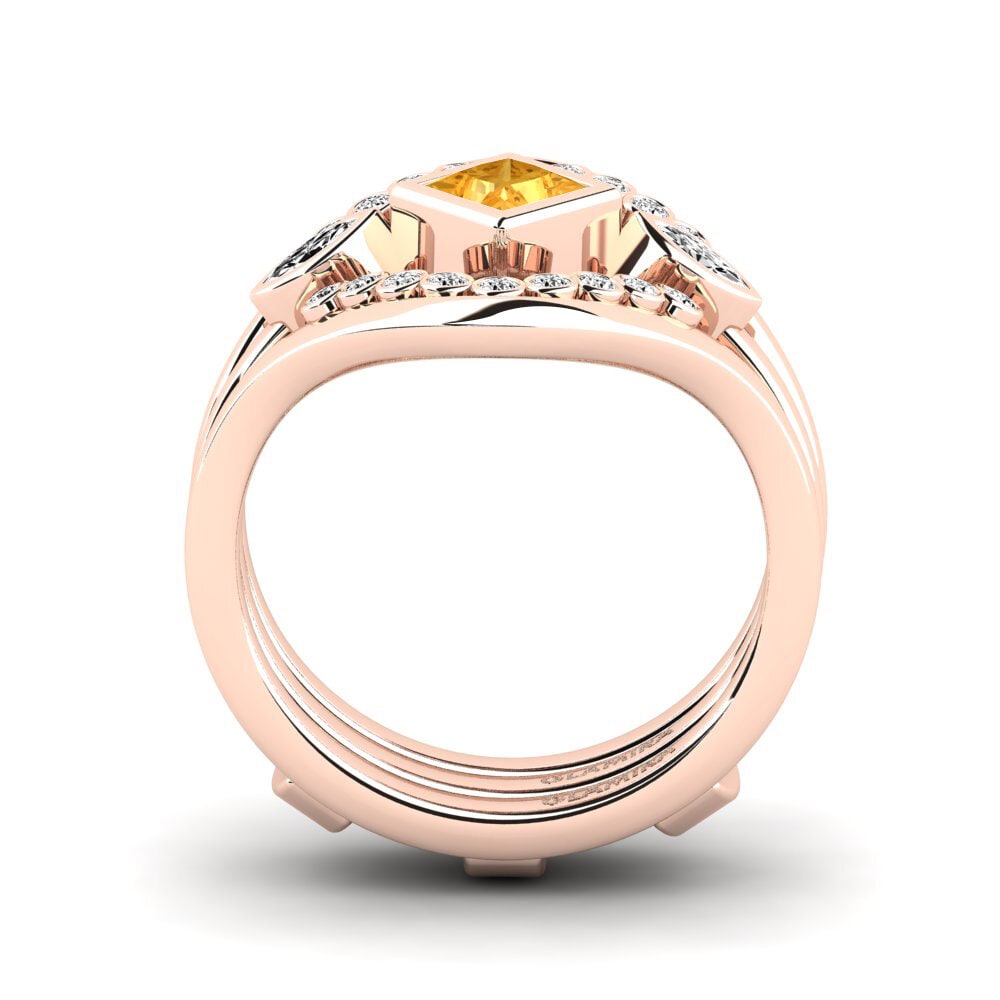 Citrine Ring Forphe SET