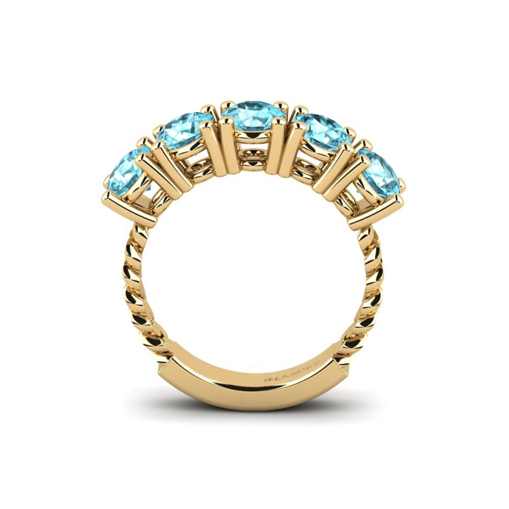Blue Zircon Engagement Ring Forxz