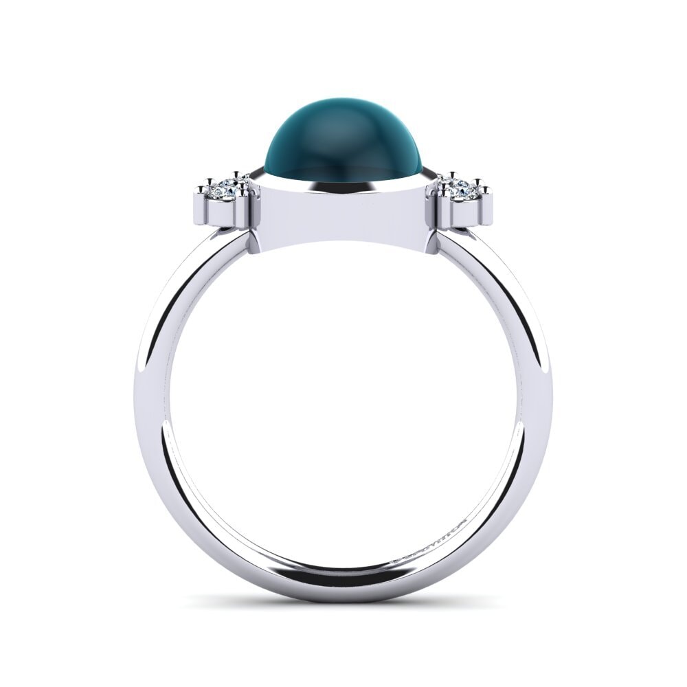 Cabochon London Blue Topaz Ring Franceline