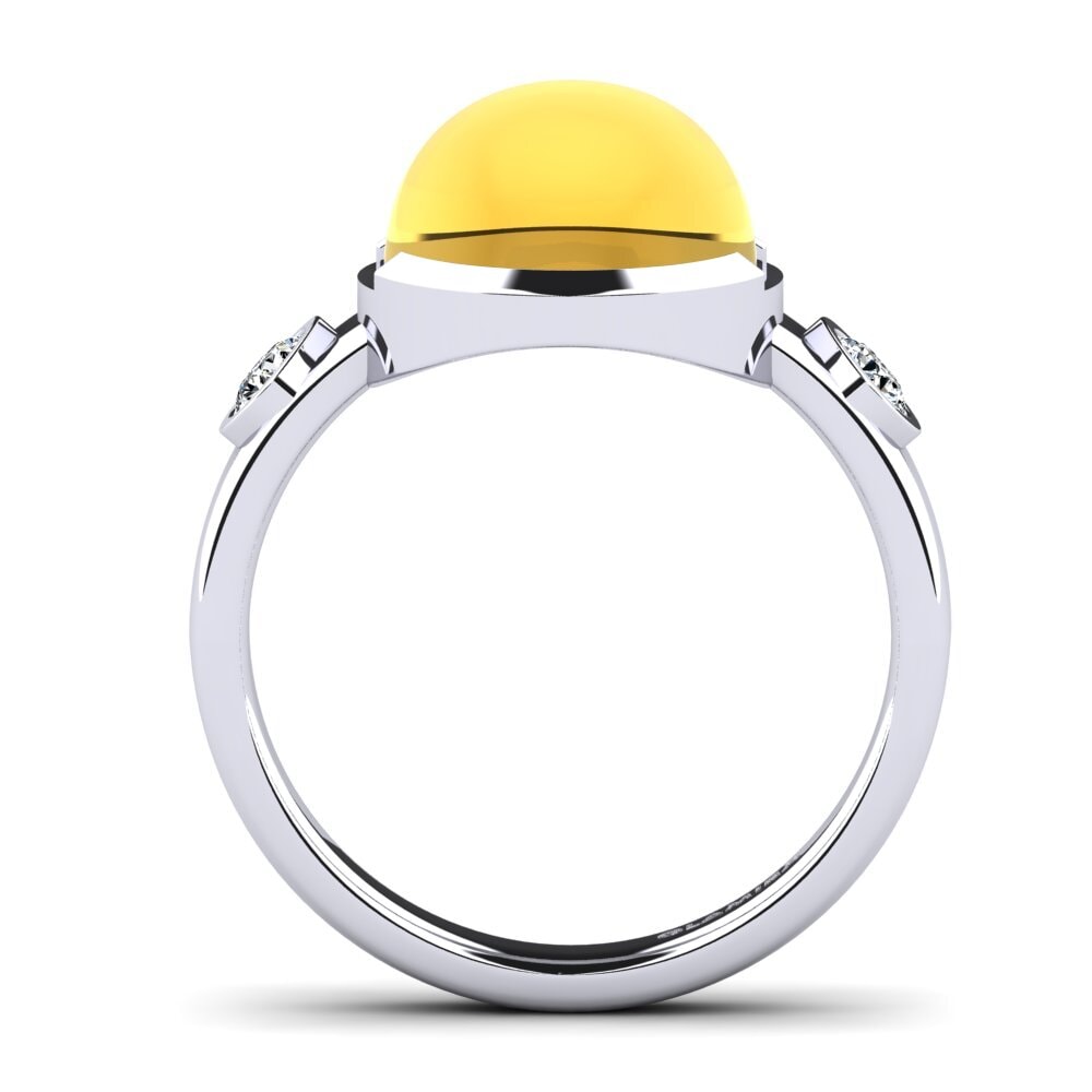 Citrino Cabujón Anillo Frania