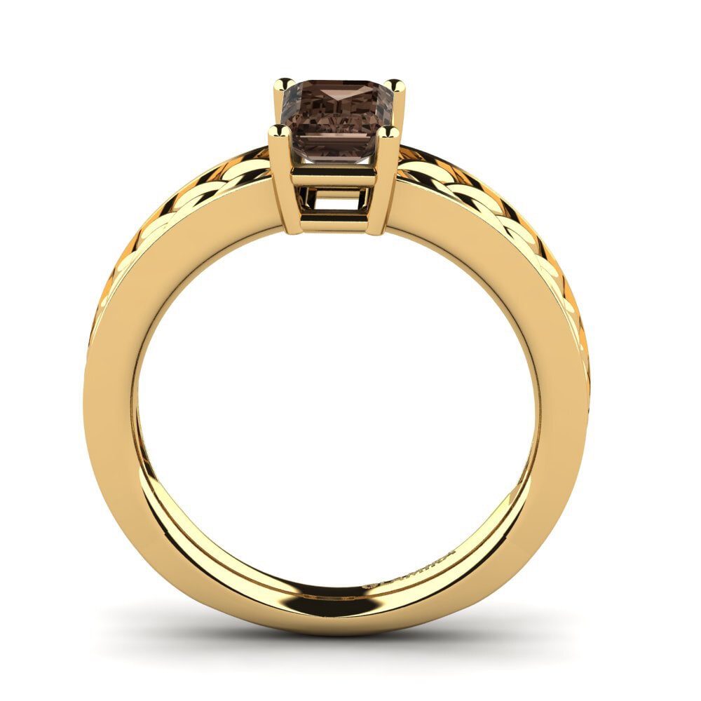 Smoky Quartz Engagement Ring Frawli