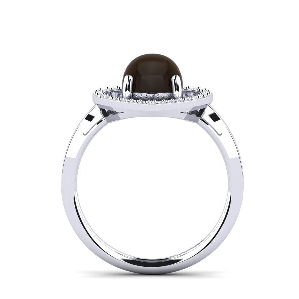 Cabochon Smoky Topaz Ring Fredella