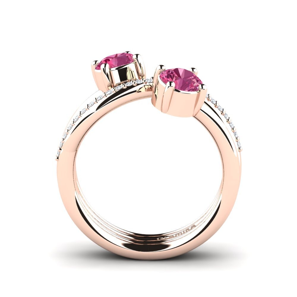 Turmalina rosa Anillo Fredith