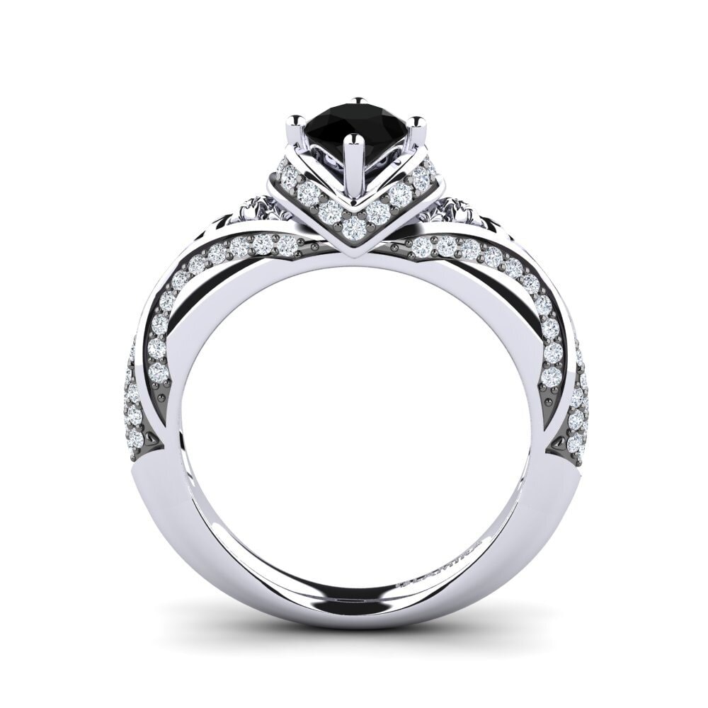 Black Diamond Engagement Ring Freeda