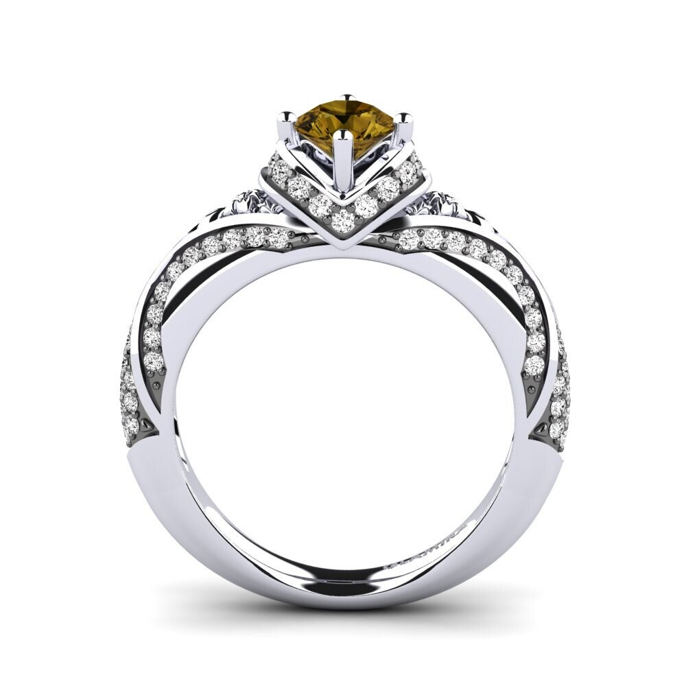 Circón Marrón Anillo de compromiso Freeda