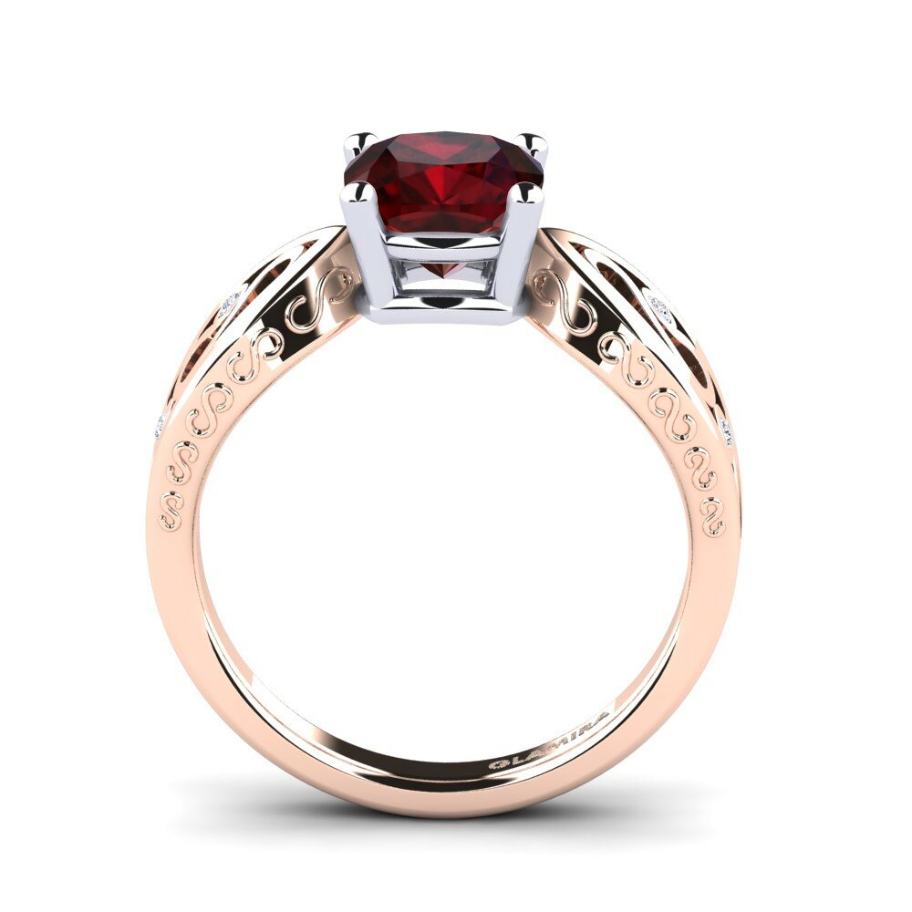 18k Rose & White Gold Engagement Ring Fresa