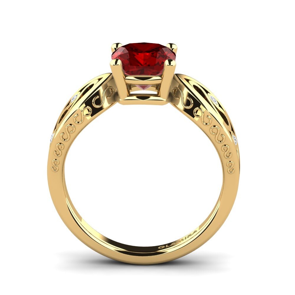 Ruby (Lab Created) Engagement Ring Fresa
