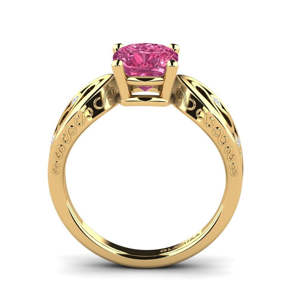 Pink Tourmaline Engagement Ring Fresa