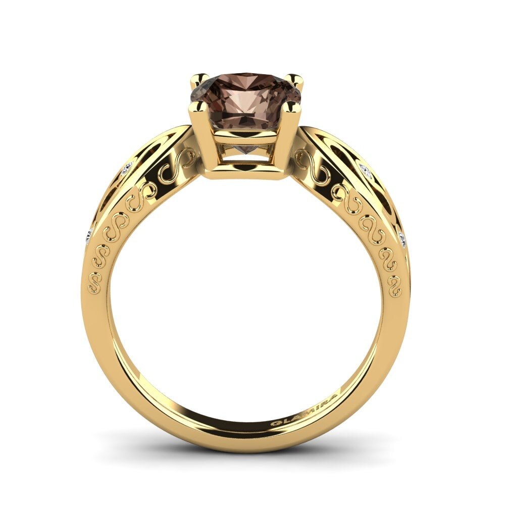Smoky Quartz Engagement Ring Fresa