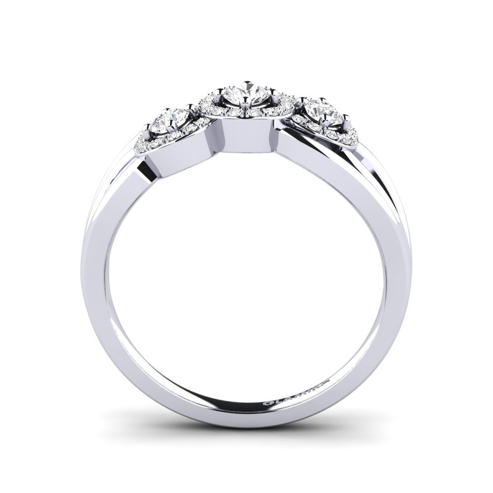 950 Palladium White sapphire Ring Frida