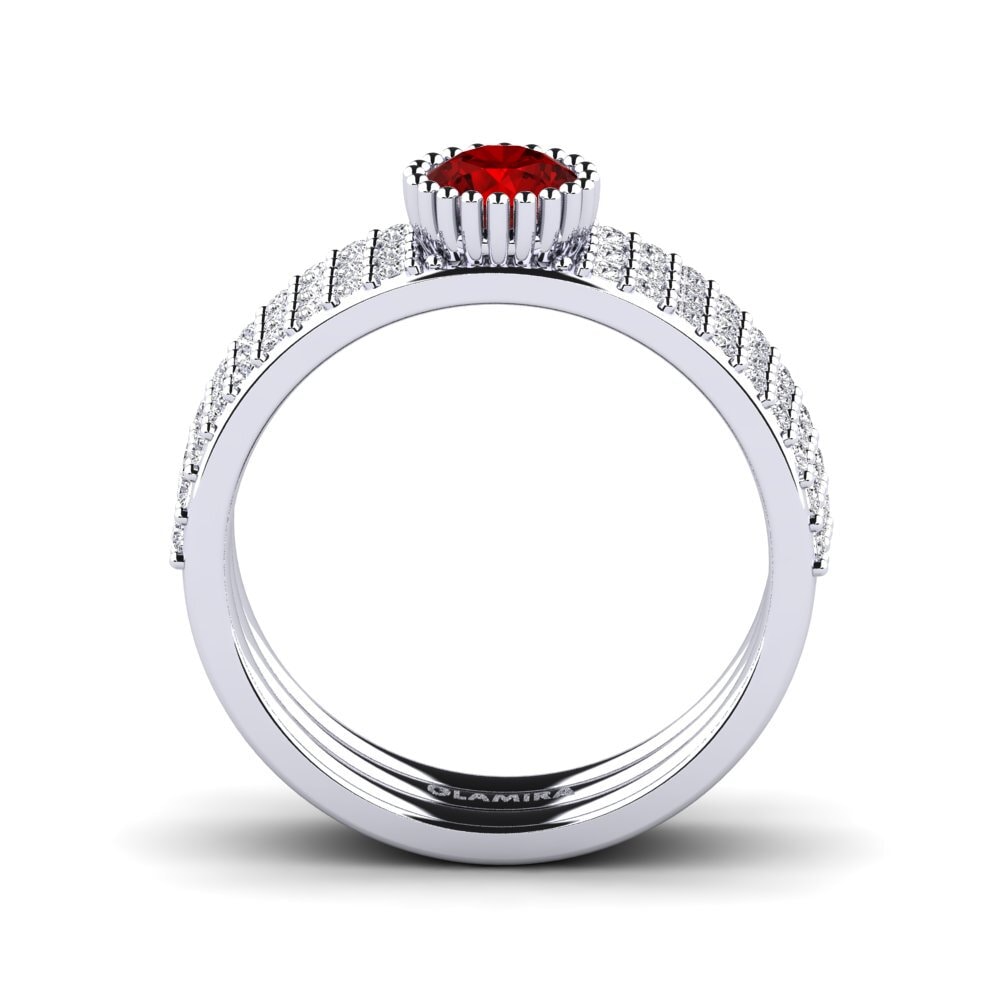 Ruby (Lab Created) Engagement Ring Fuhtol