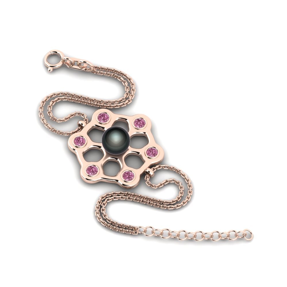 Rotgold 585 Rhodolit-Granat Damen armband Fumuncl
