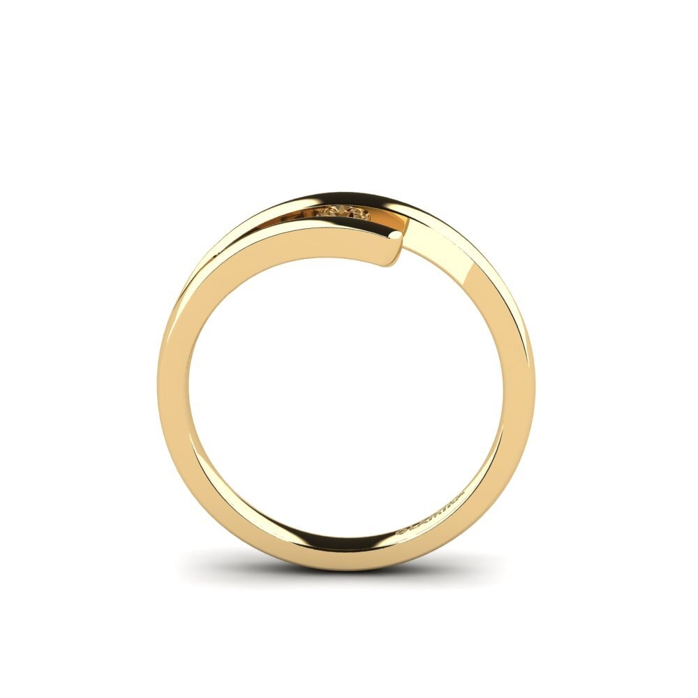14ct Yellow Gold Brown Diamond Engagement Ring Clara