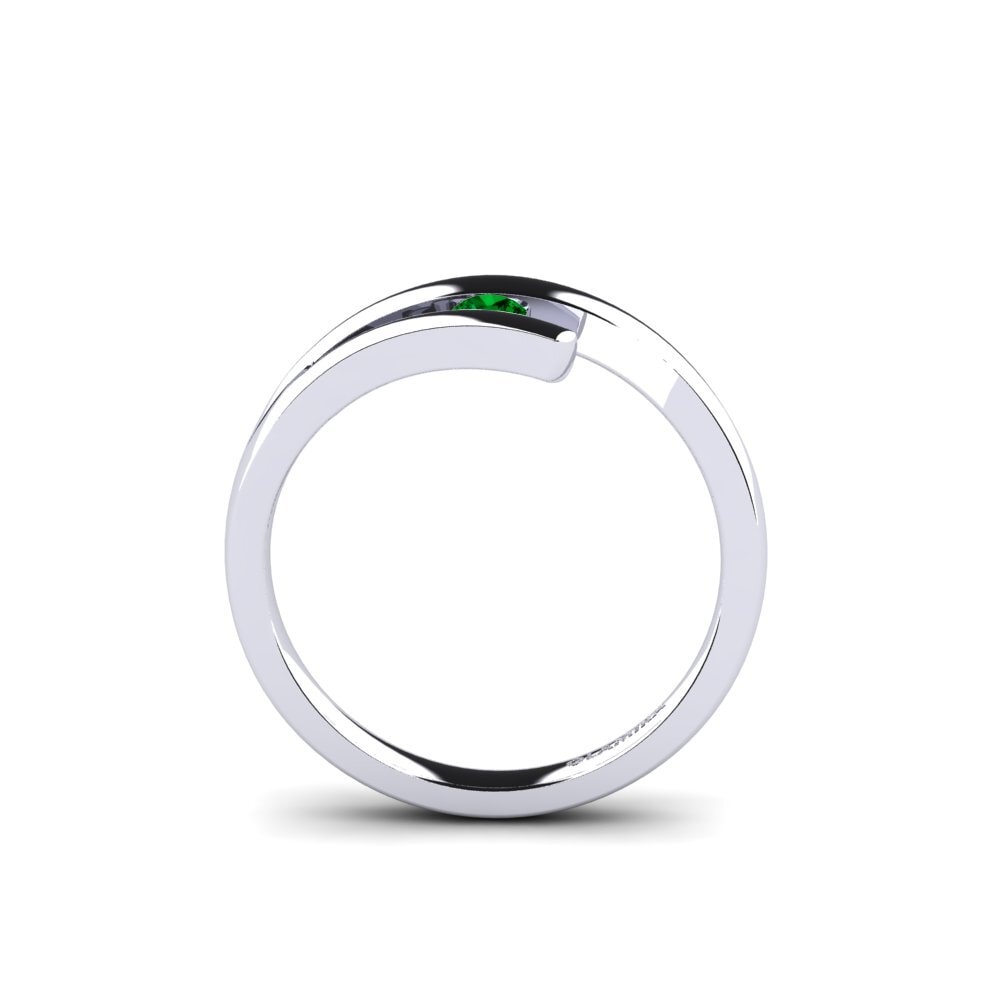 Green Zirconia Engagement Ring Clara