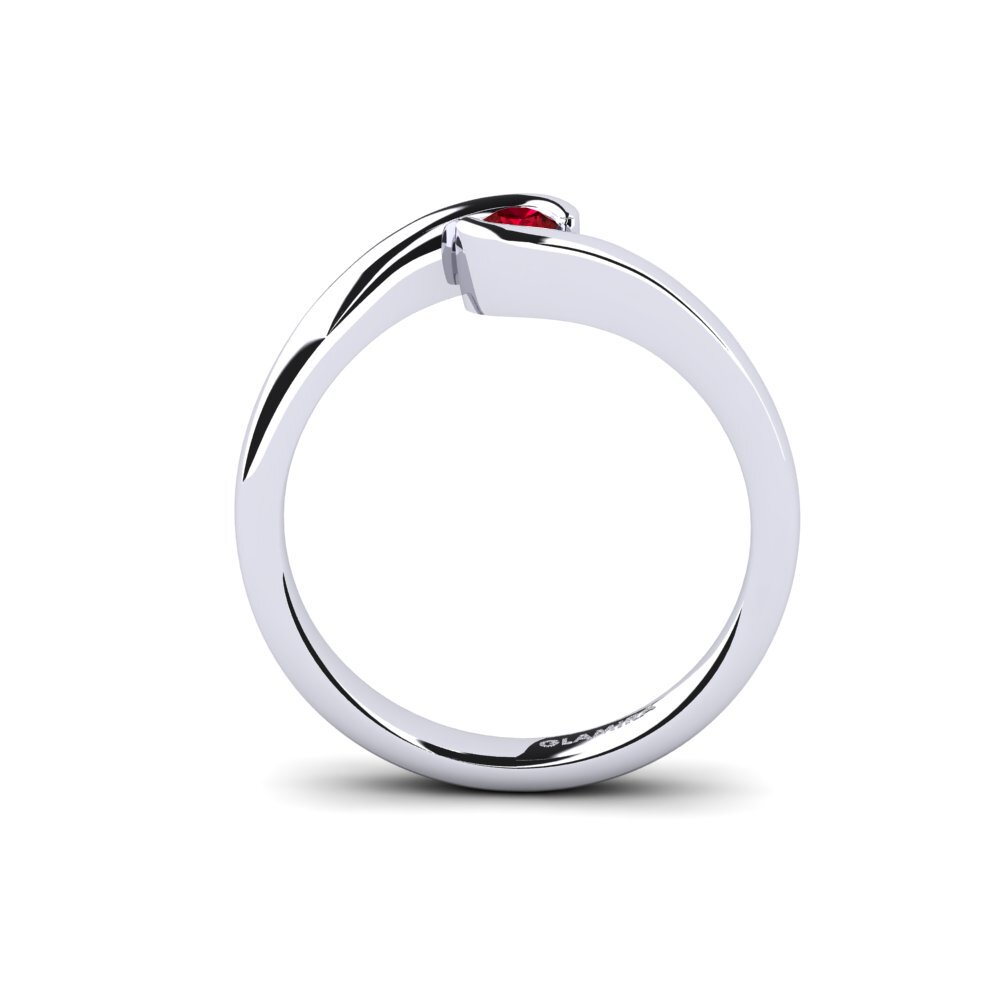 Circonita Roja Anillo de compromiso Bridal Luxuy 0.1crt