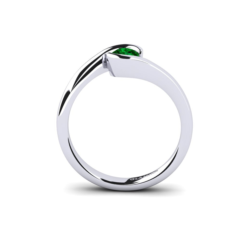 Green Zirconia Engagement Ring Bridal Luxuy
