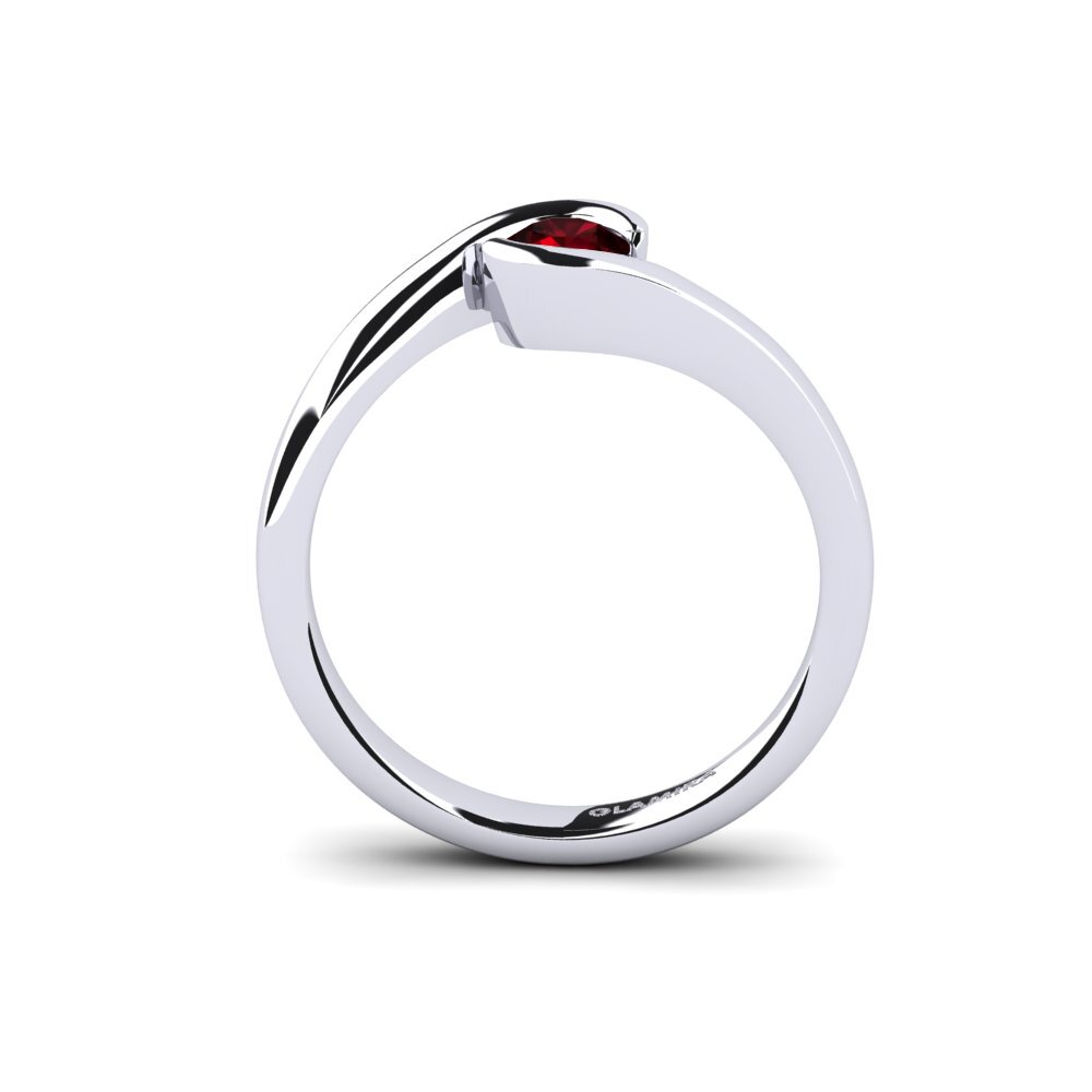 garnet Anel de Noivado Bridal Luxuy