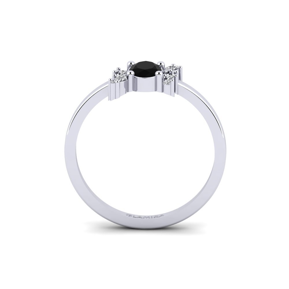 Black Sapphire Engagement Ring Gaidourosnissi