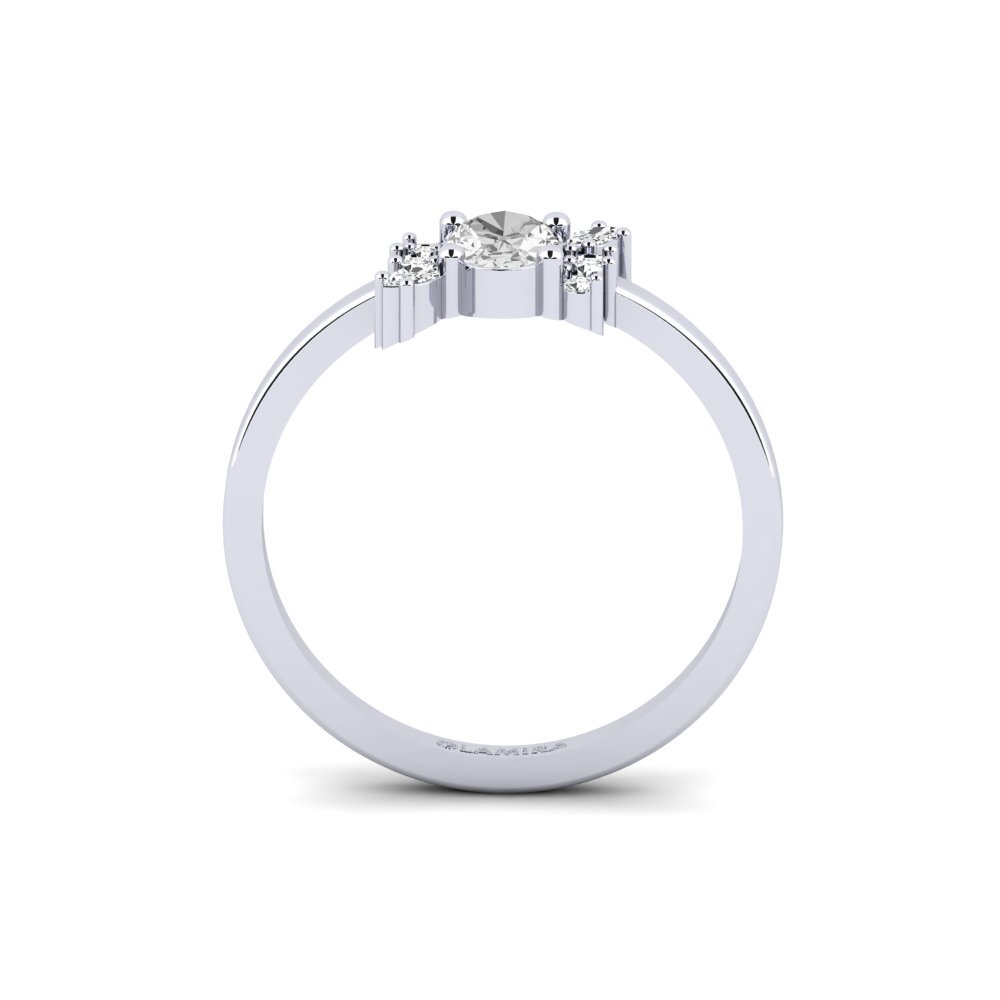 Zafiro blanco Anillo de compromiso Gaidourosnissi