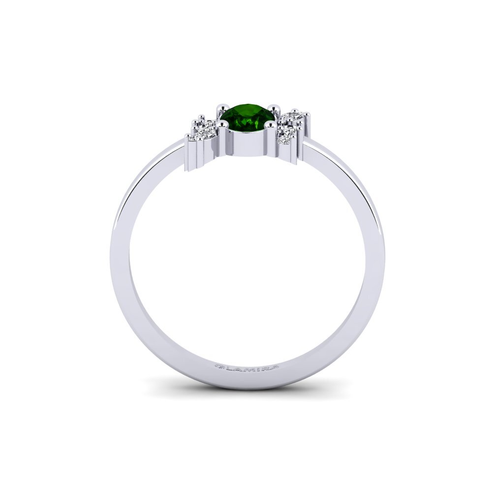 Green Tourmaline Engagement Ring Gaidourosnissi