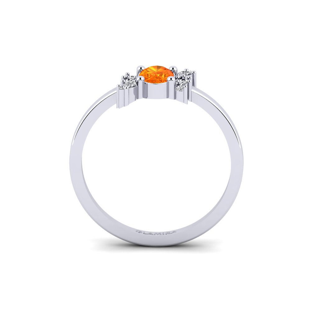 Orange Sapphire Engagement Ring Gaidourosnissi