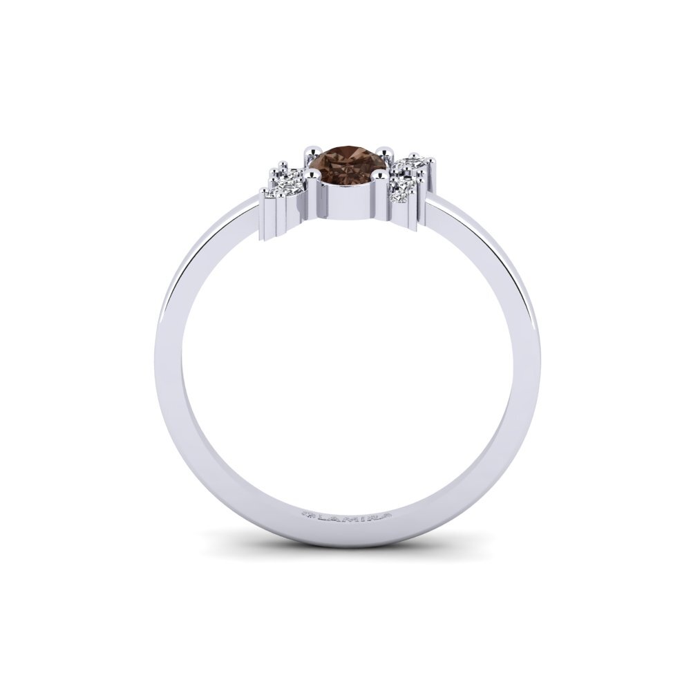 Smoky Quartz Engagement Ring Gaidourosnissi