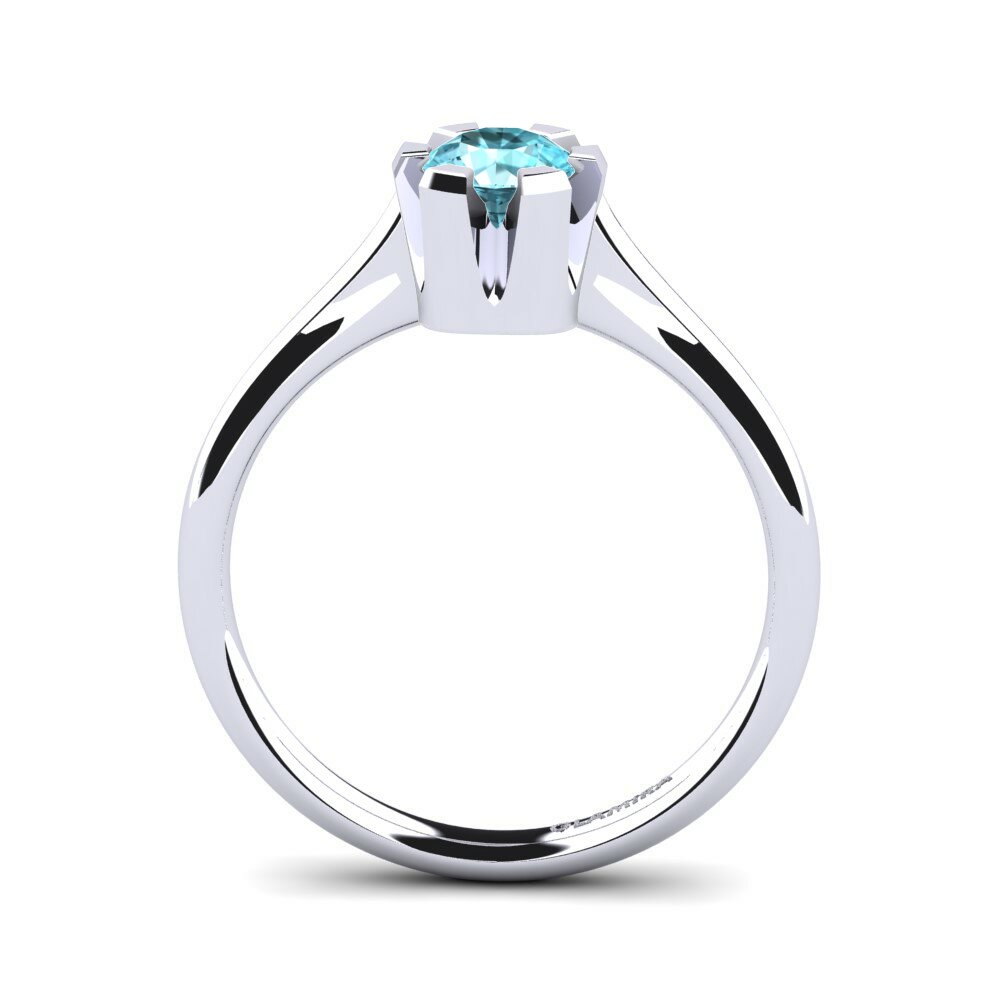 Bague de fiançailles Galilea 0.5 crt Zircon Bleu