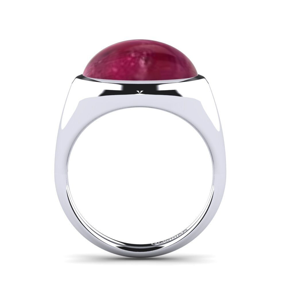 950 Platinum Cabochon Ruby Ring Galyena