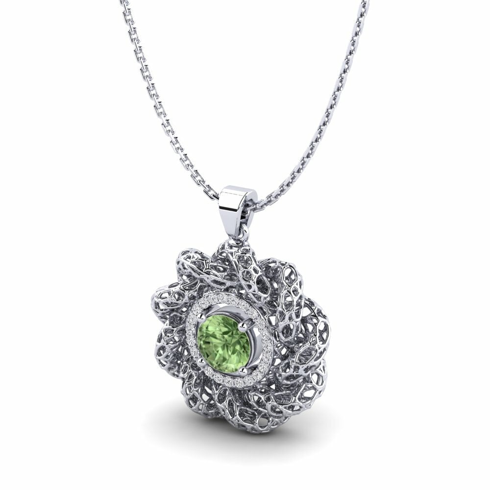 Zafiro Verde Colgante de Mujer Garcon