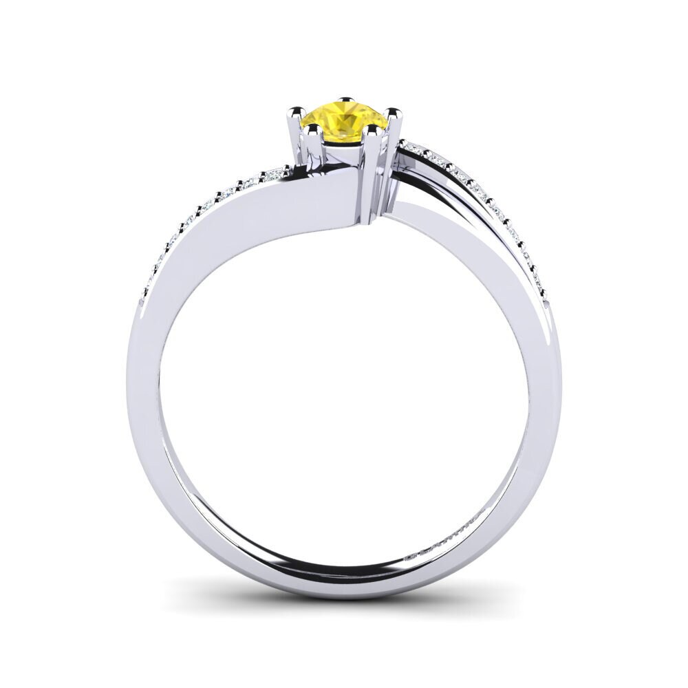 Yellow Sapphire Engagement Ring Gardenia 0.25 crt