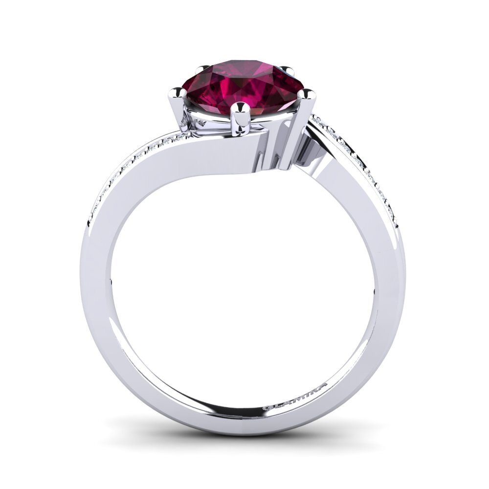 Rhodolite Garnet Engagement Ring Gardenia 2.0 crt