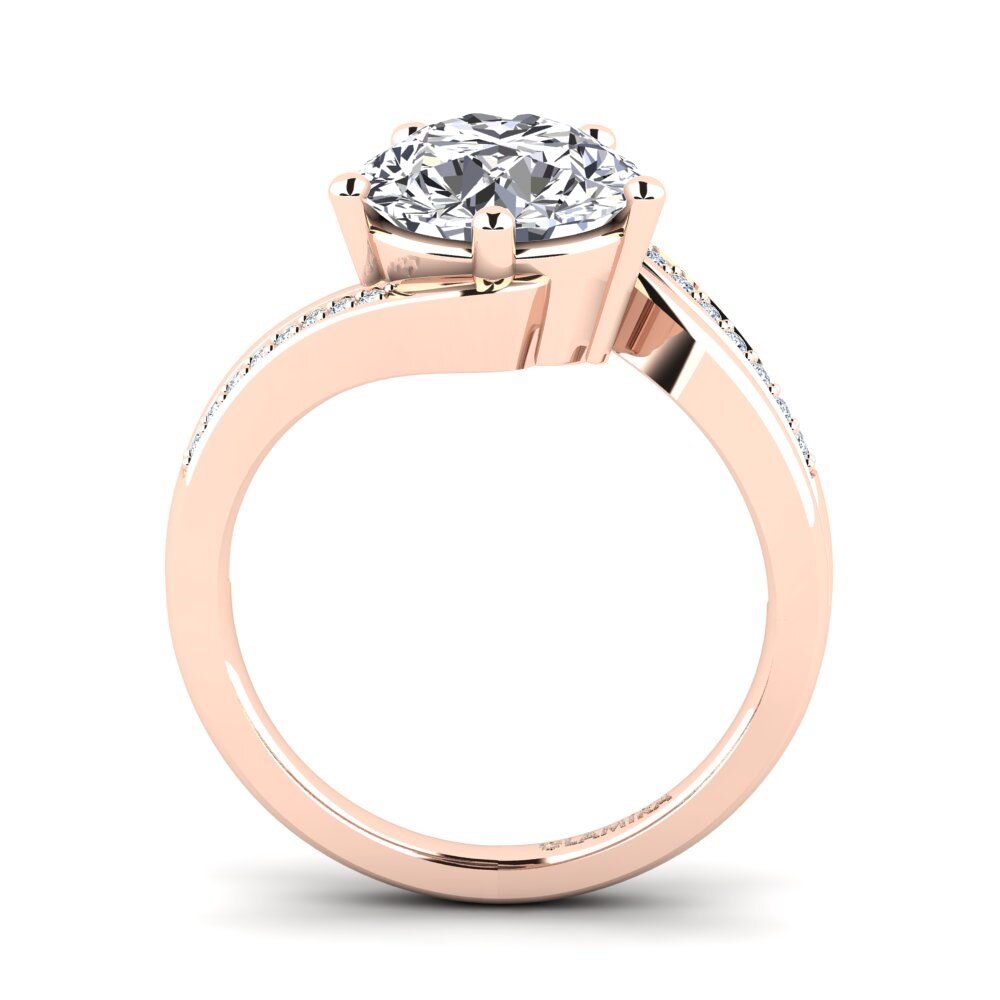 Rotgold 750 Verlobungsringe Gardenia 3.0 crt
