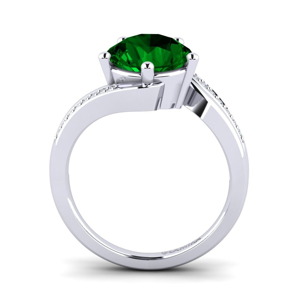 Green Zirconia Engagement Ring Gardenia 3.0 crt
