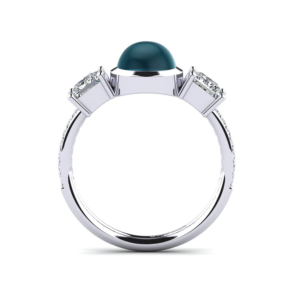 Cabochon London Blue Topaz Ring Garlande