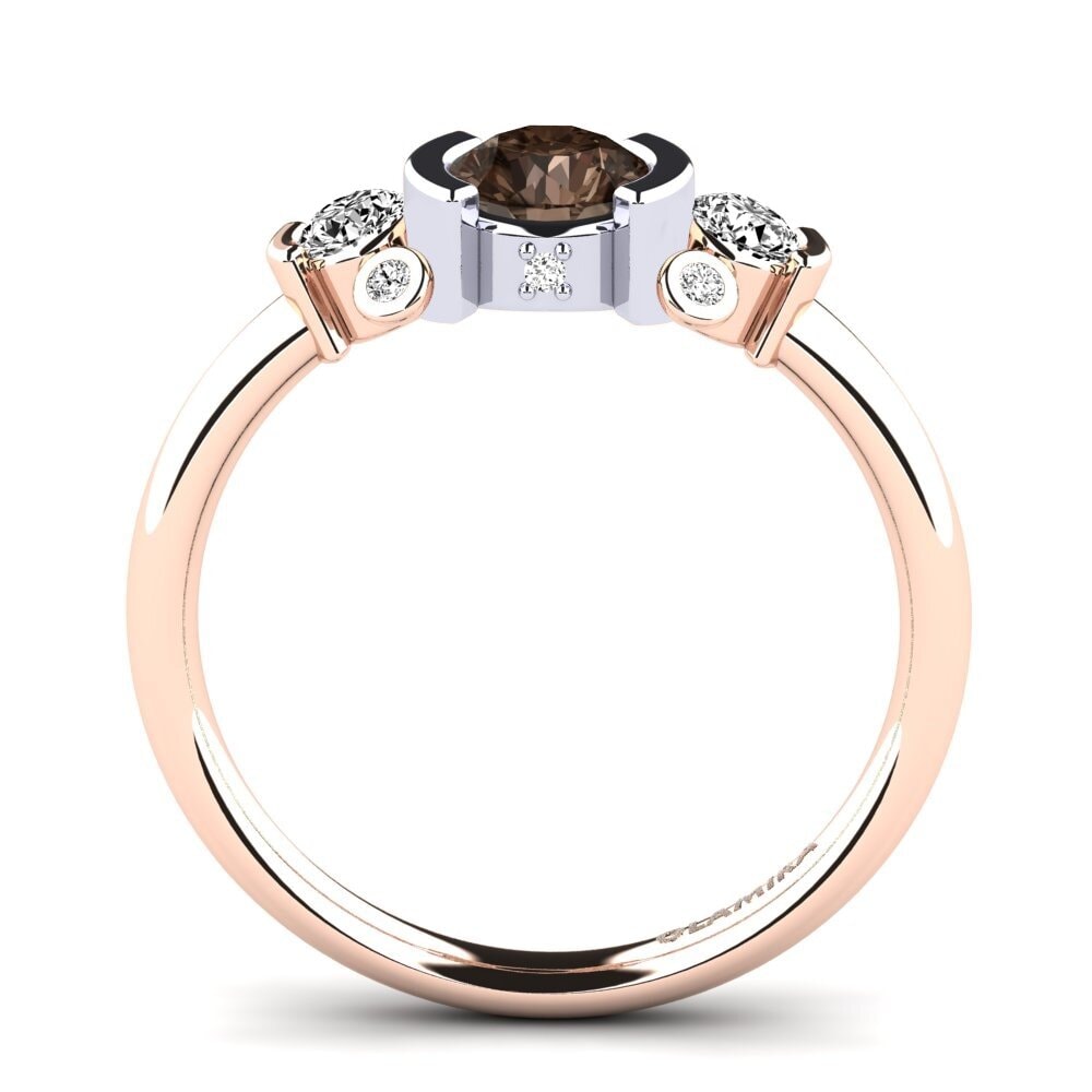 Smoky Quartz Engagement Ring Gaspara