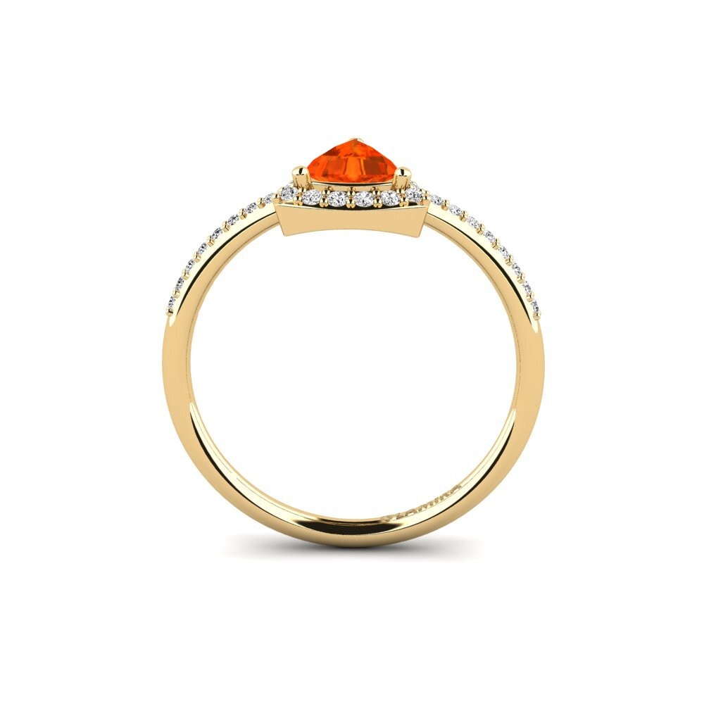 Ópalo Fuego Anillo de compromiso Gaum
