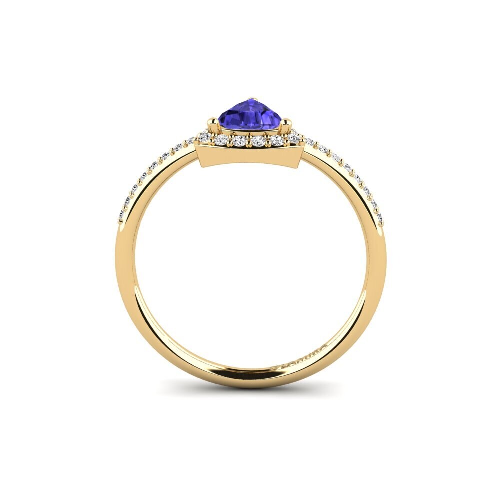 Trillion Tanzanite Engagement Ring Gaum